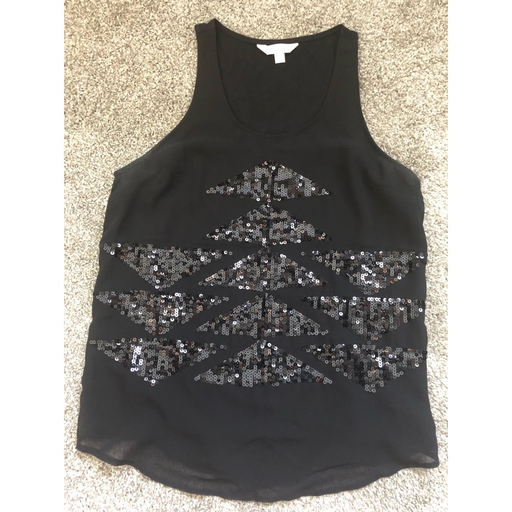 Charming Charlie Geometric Sequin Tank